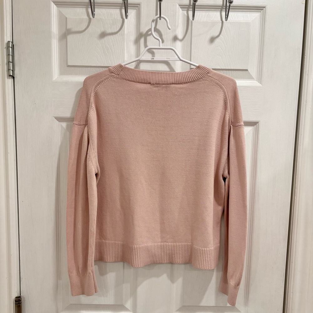 Everlane Dusty Rose Pink Cotton Sweater - Picture 6 of 11